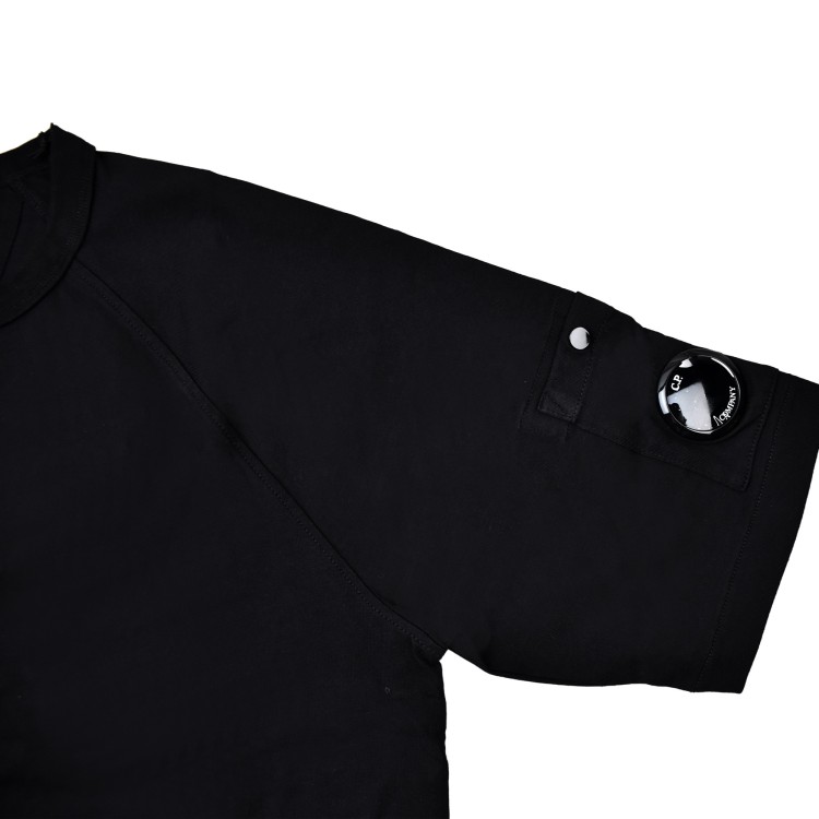 C.P. COMPANY Maxi t-shirt nera Lens bambini