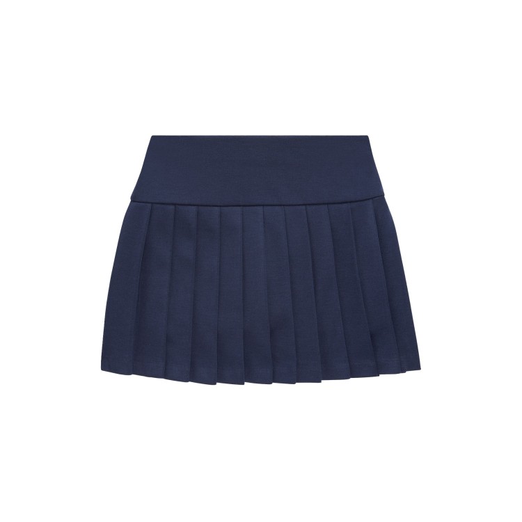 RALPH LAUREN Gonna shorts navy plissettata bambina