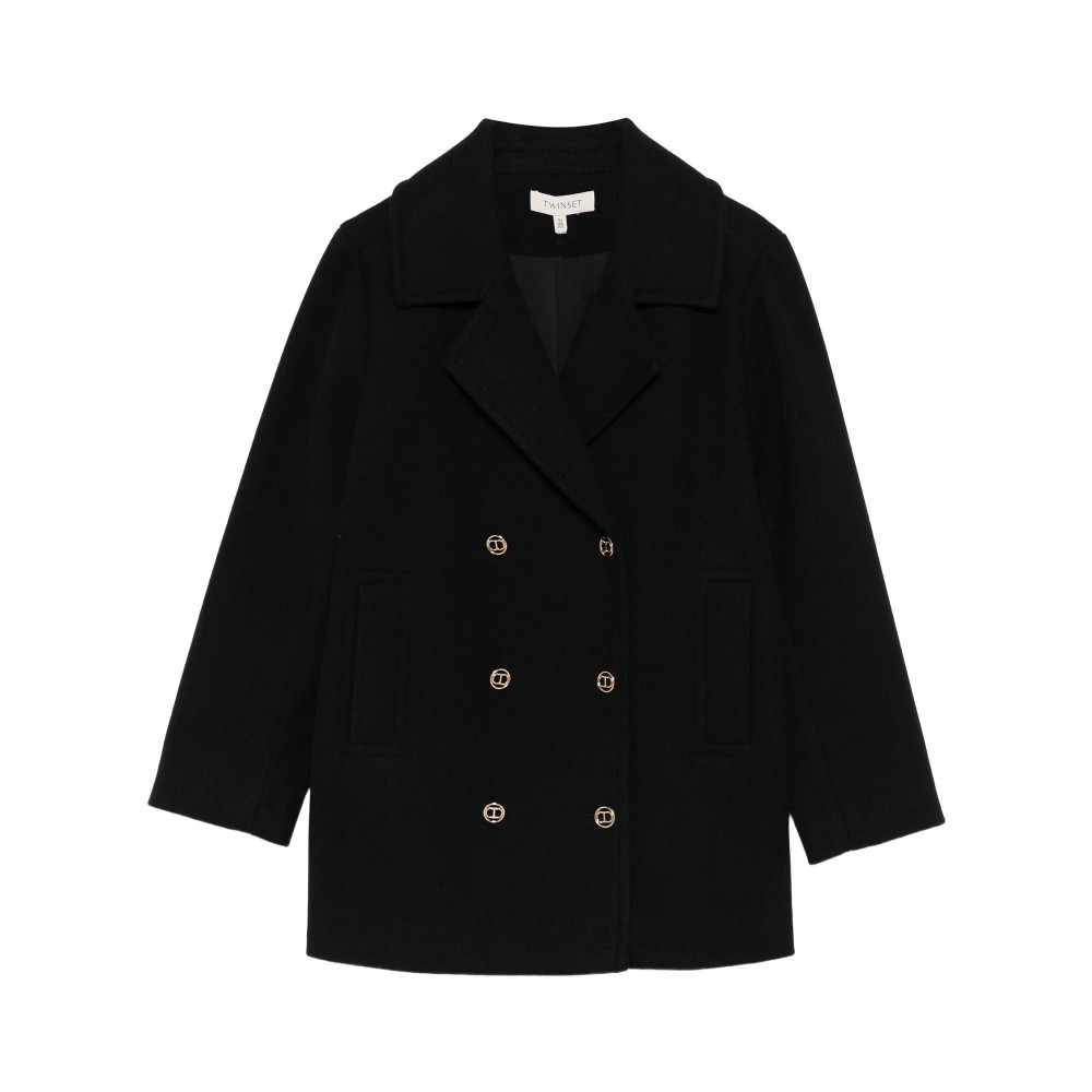 TWIN-SET Cappotto nero...