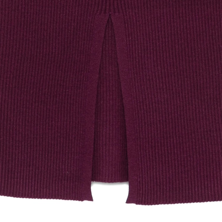 TWIN-SET Gonna lunga burgundy a costine bambina