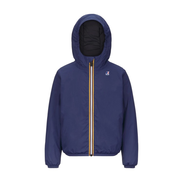K-WAY Giacca blu pieghevole calda bambini