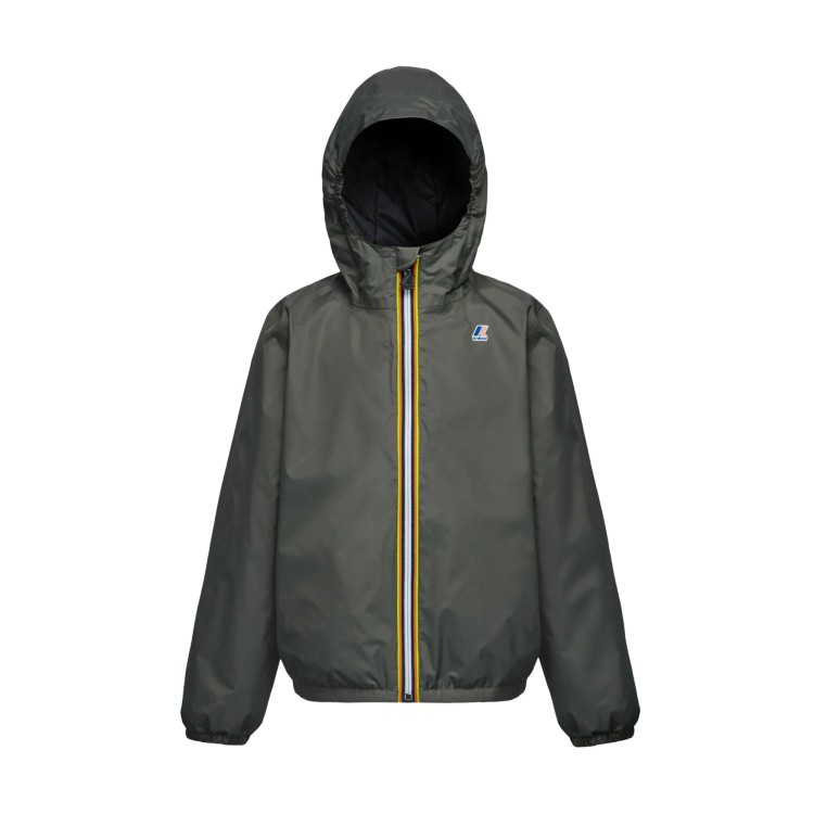 K-WAY Giacca verde pieghevole calda bambini