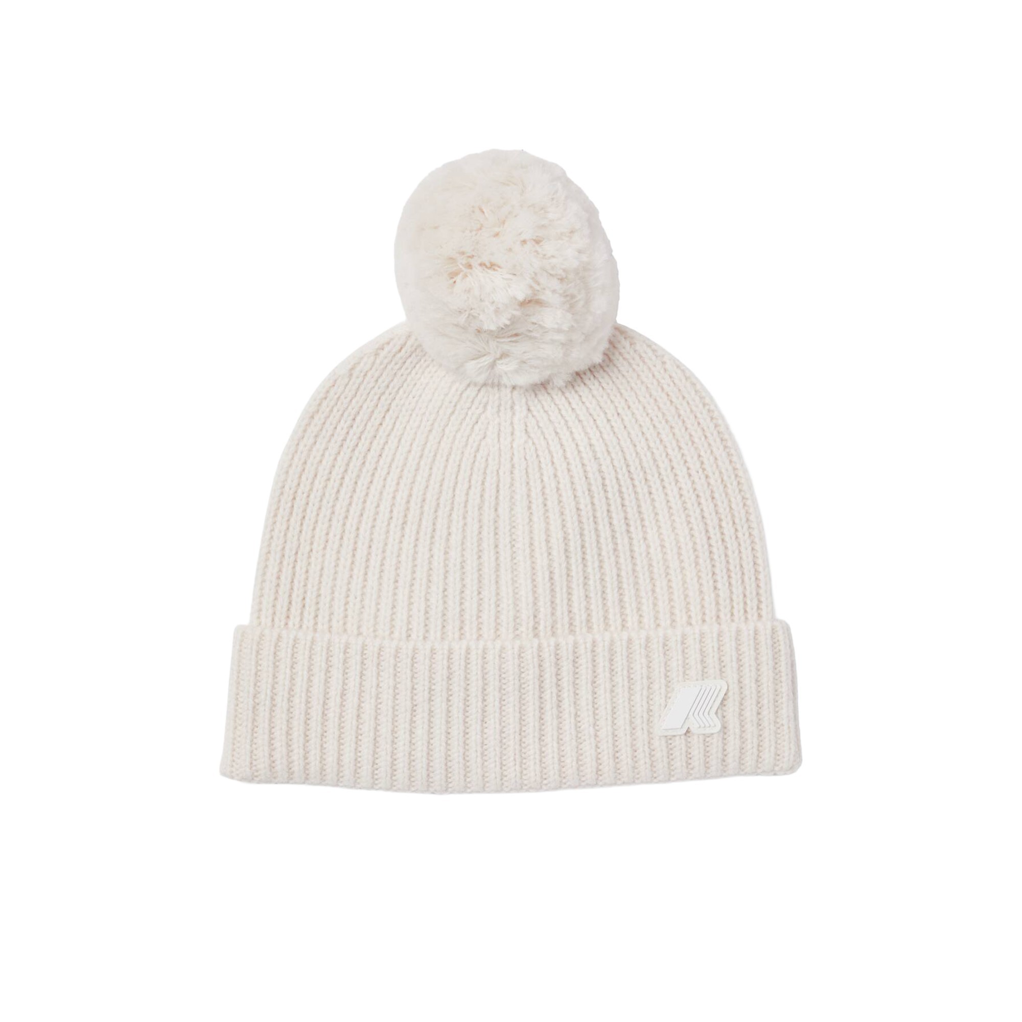 K-WAY Berretto bianco con pom pom bambini