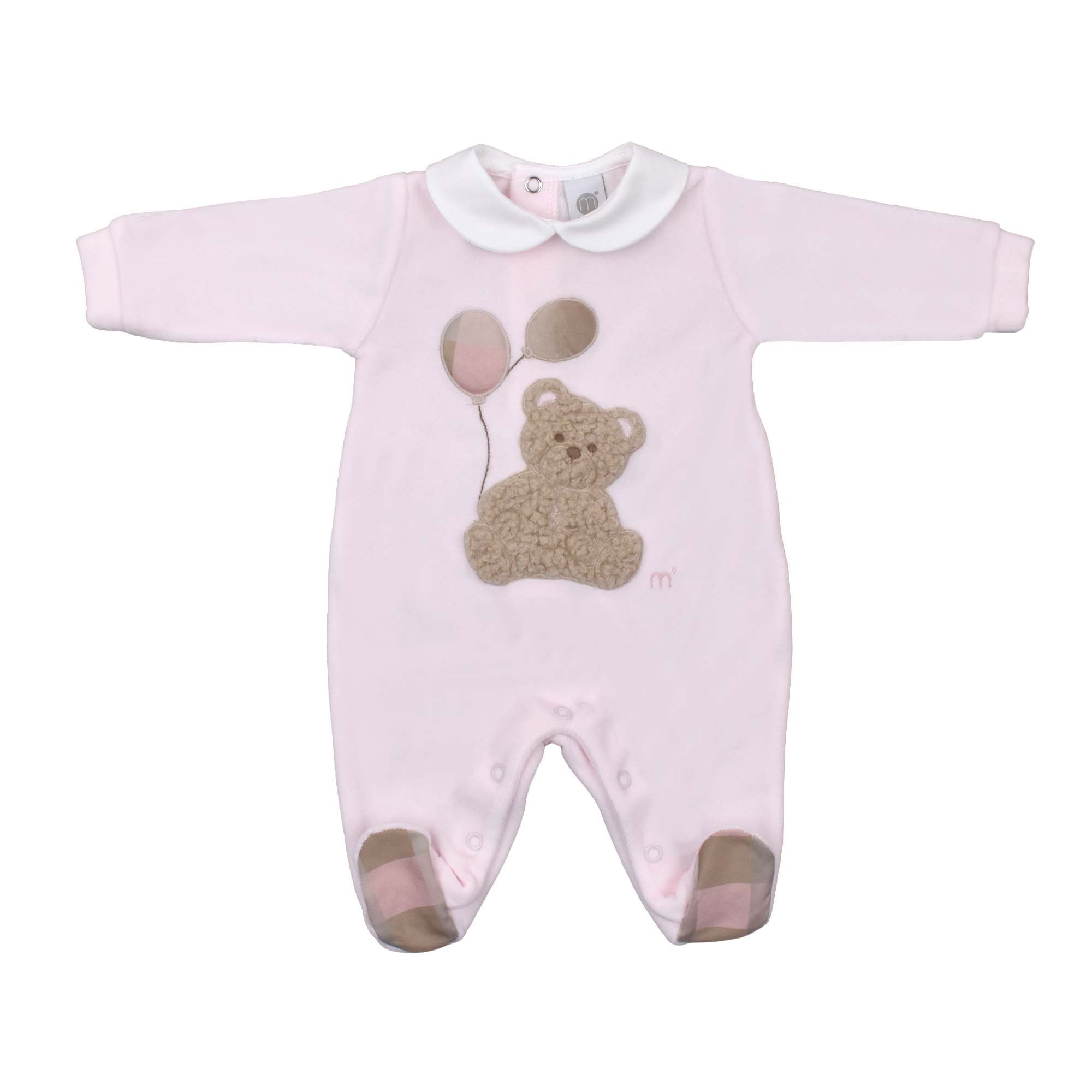 MARLU' Tutina rosa con orsetto neonato