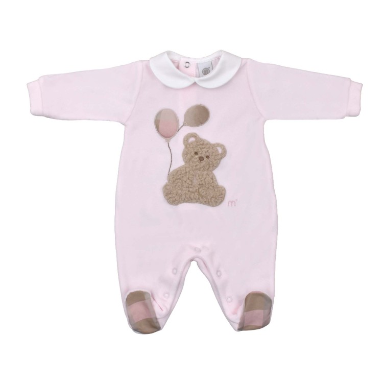 MARLU' Tutina rosa con orsetto neonato