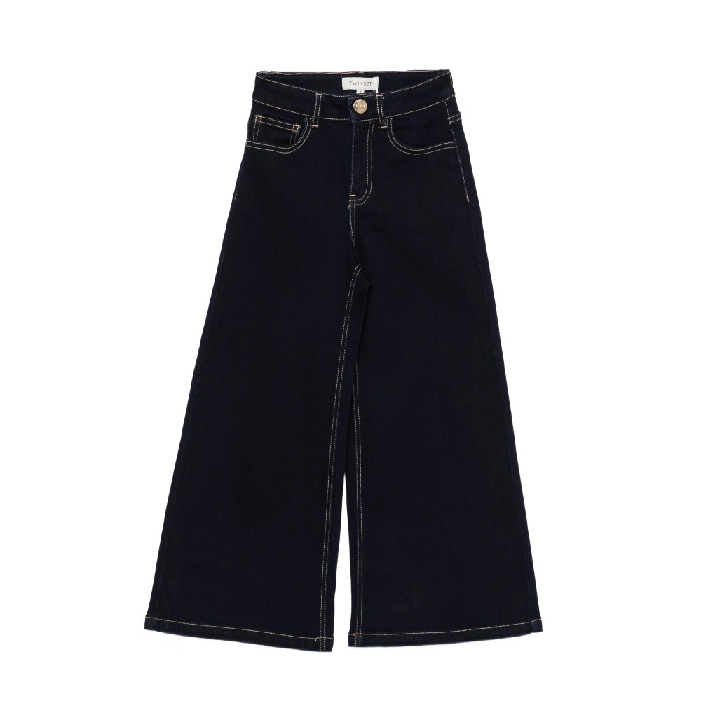 TWIN-SET Jeans blu wide leg...