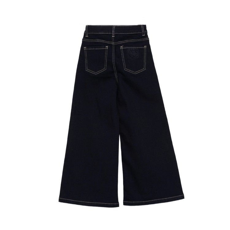 TWIN-SET Jeans blu wide leg bambina