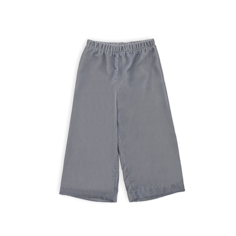 IL GUFO Pantaloni grigi in ciniglia bambina