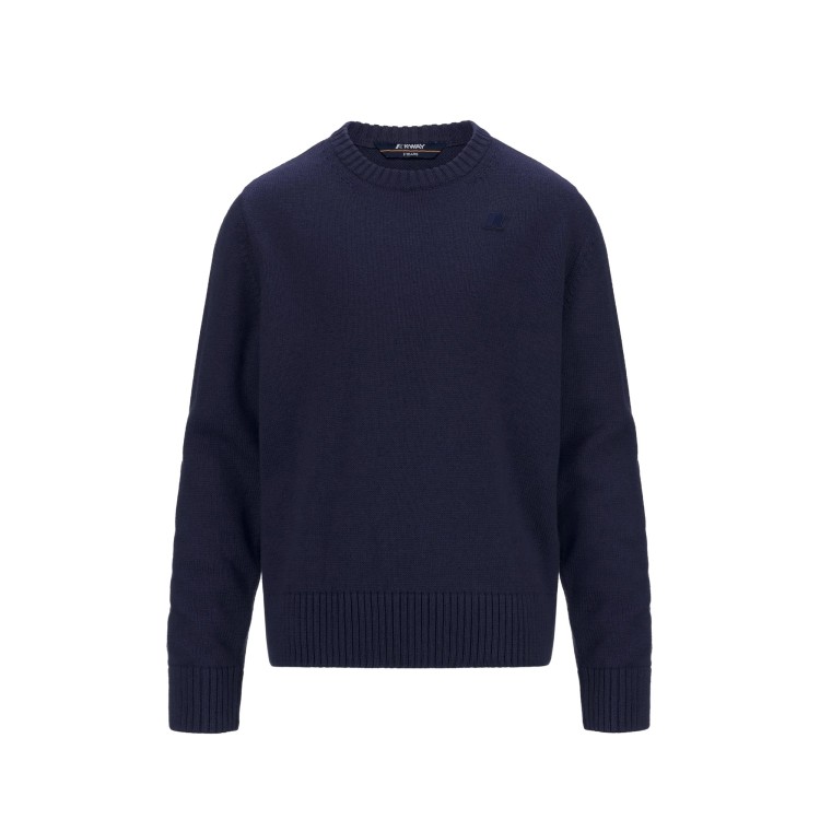 K-WAY Pullover navy cotton cashmere bambino