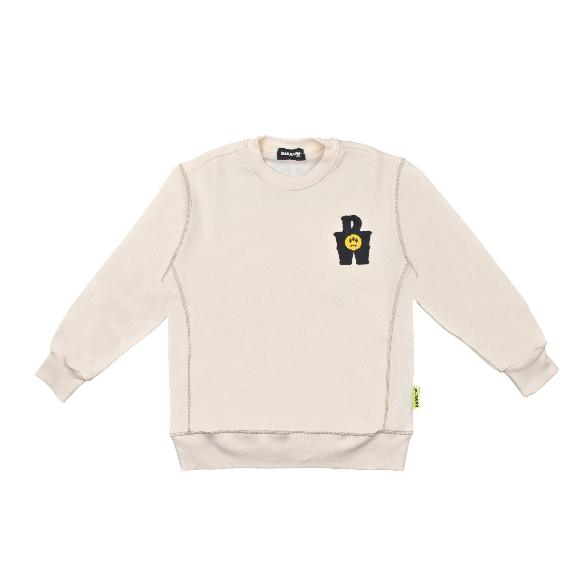 BARROW Felpa crema girocollo con stampa bambini