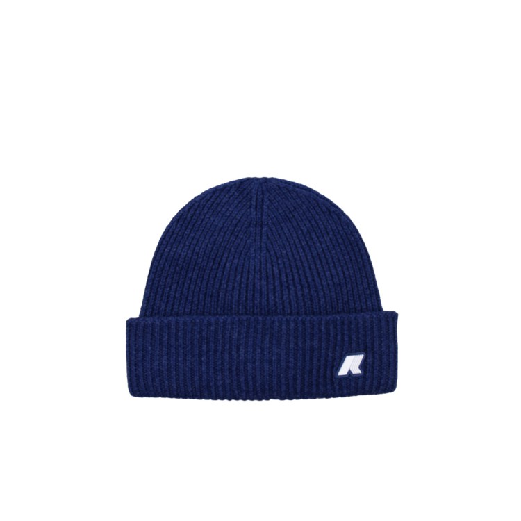 K-WAY Berretto blu con risvolto neonato