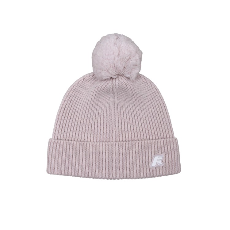 K-WAY Berretto rosa con pom pom bambina