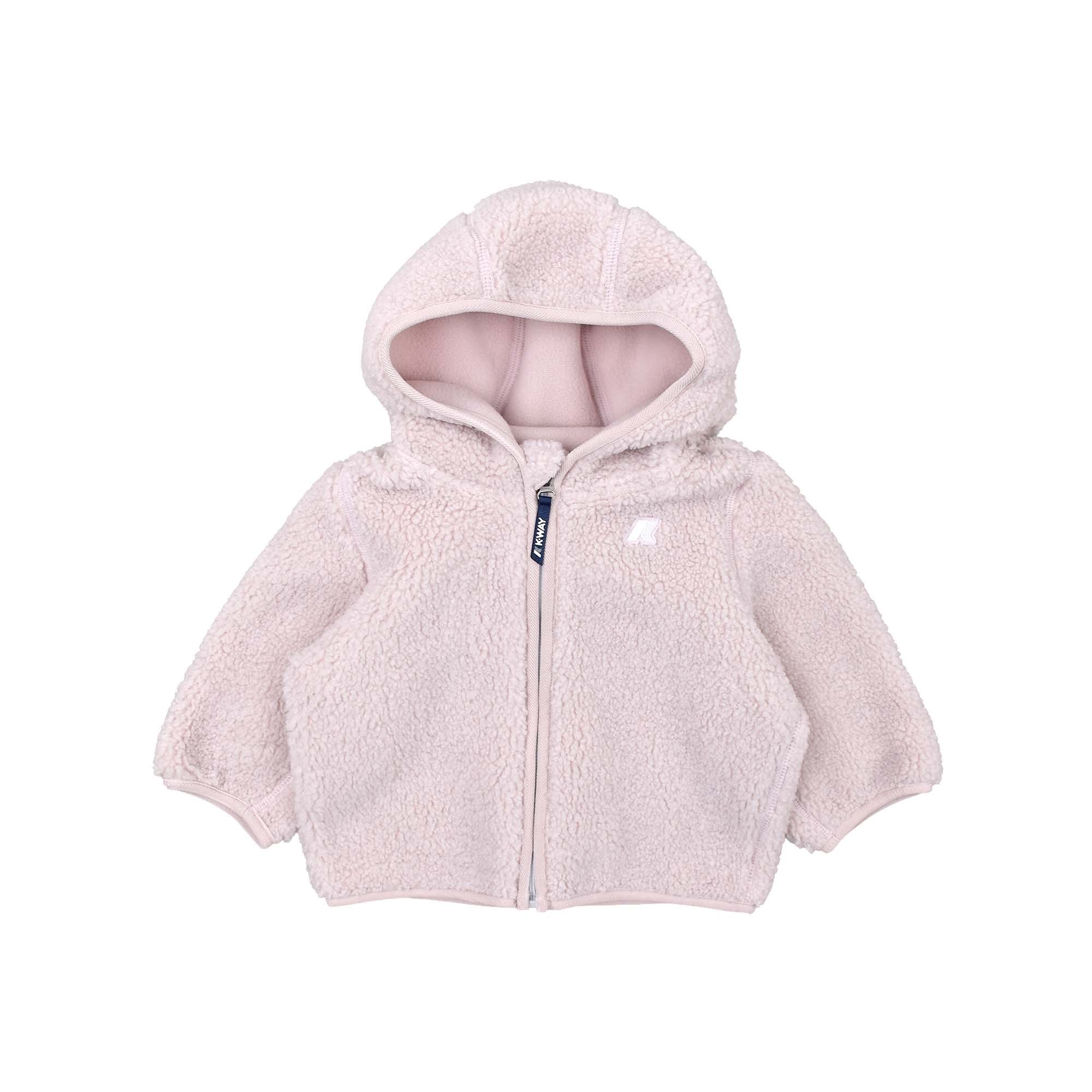 K-WAY Giacca rosa teddy neonata
