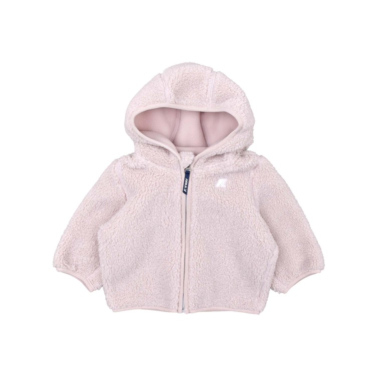 K-WAY Giacca rosa teddy neonata