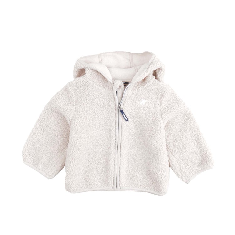 K-WAY Giacca bianca teddy neonati