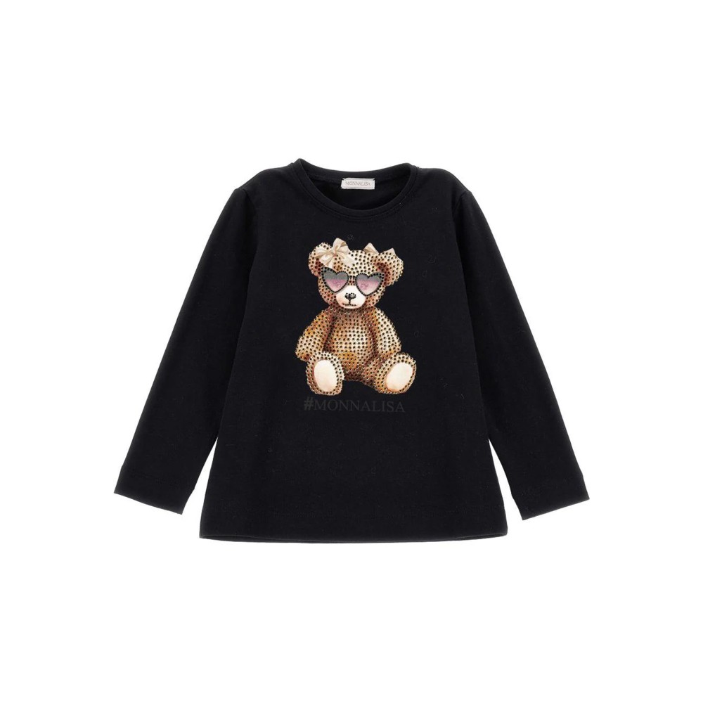 MONNALISA T-shirt nera a...