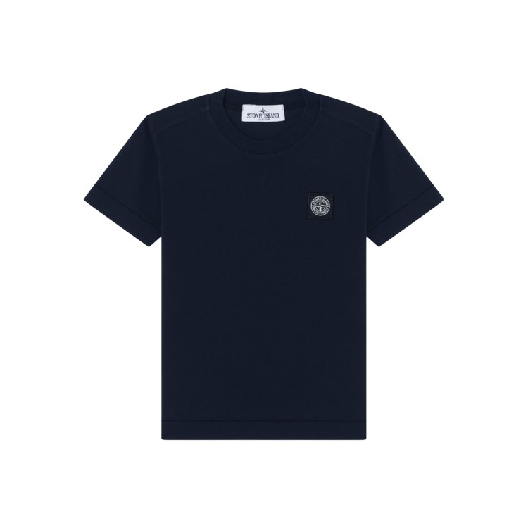 STONE ISLAND T-shirt blu navy logo bambini