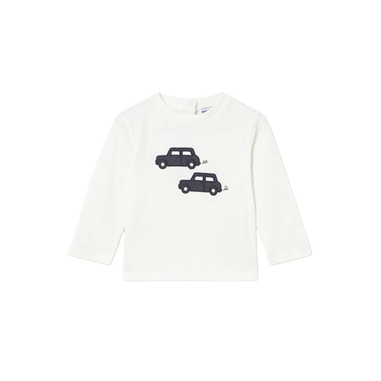 MAYORAL T-shirt panna con auto neonato