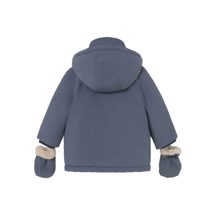 MAYORAL Parka azzurro con manicotti neonato