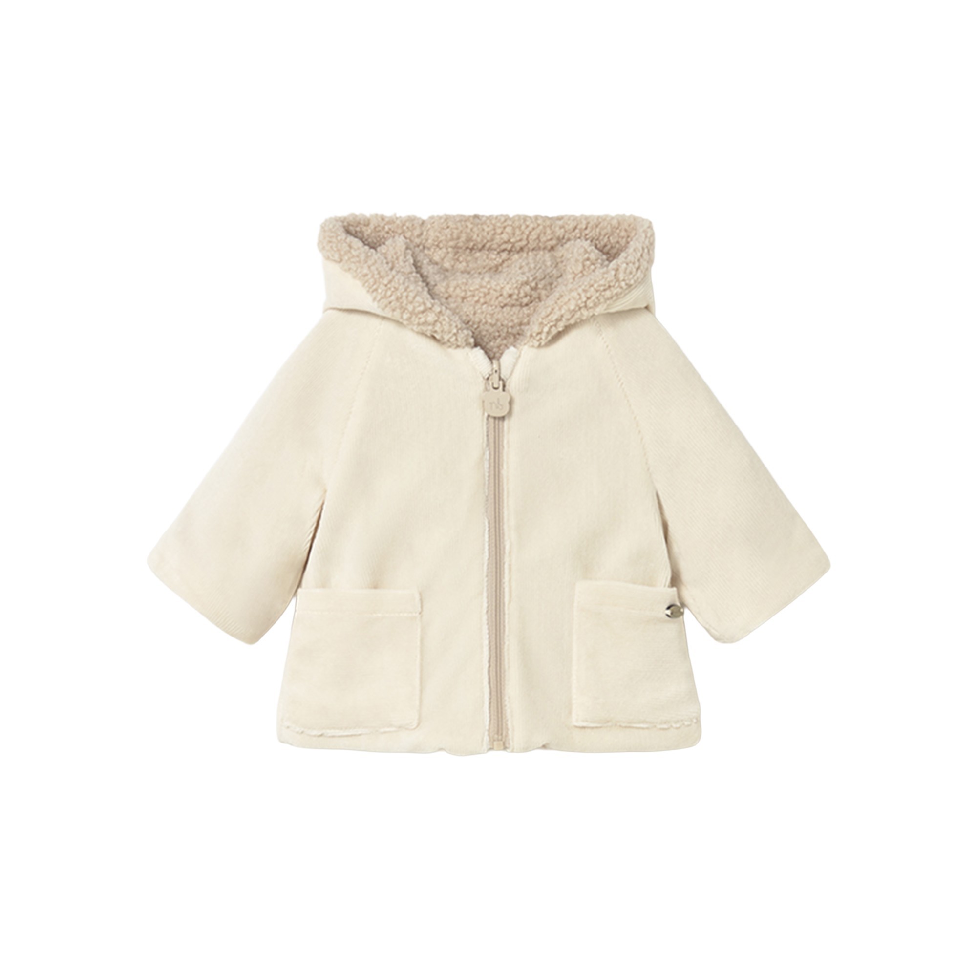 MAYORAL NEWBORN Cappotto reversibile panna neonata