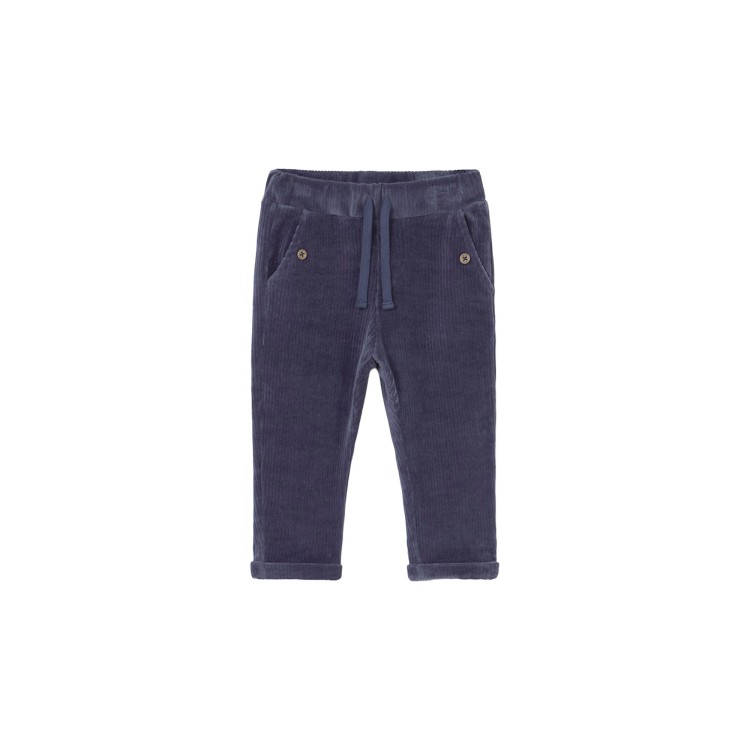 MAYORAL Jogger blu in velluto a coste neonato