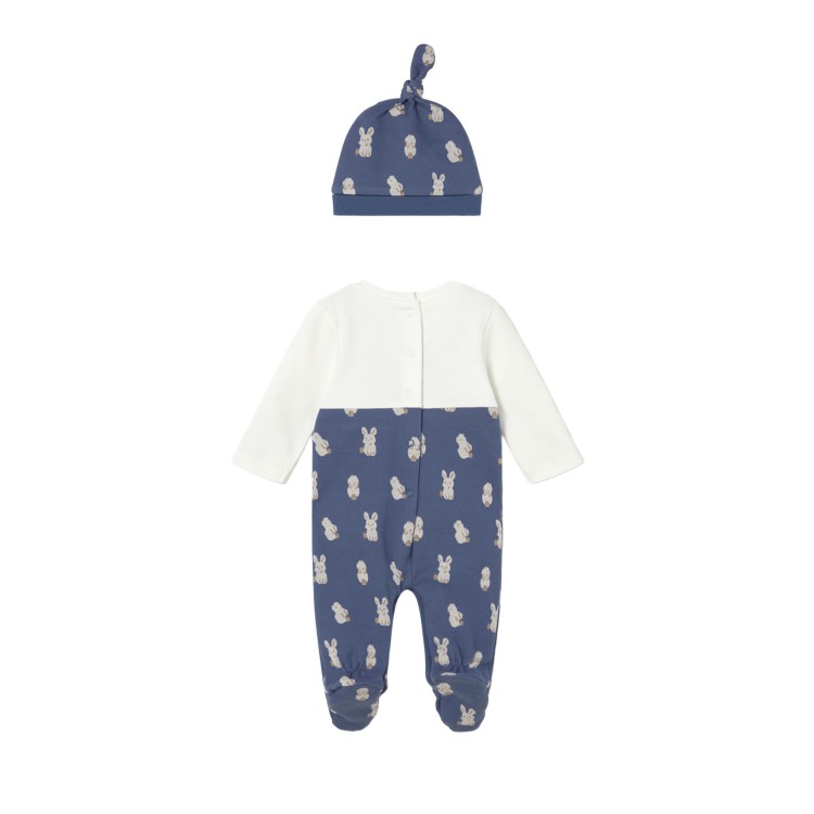 MAYORAL NEWBORN Set 2 pezzi blu tutina e cappello neonato