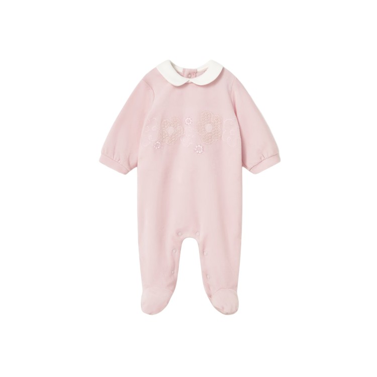 MAYORAL NEWBORN Tutina rosa in ciniglia neonata