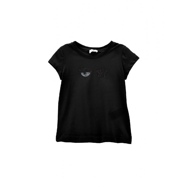 CHIARA FERRAGNI T-shirt nera bambina