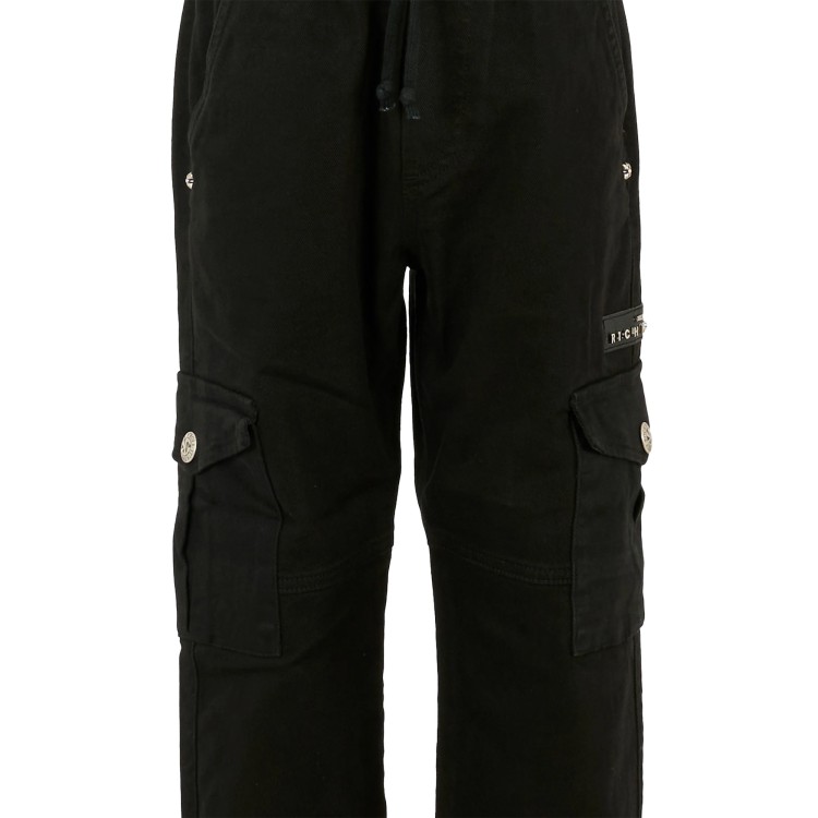 JOHN RICHMOND Cargo neri con patch bambino