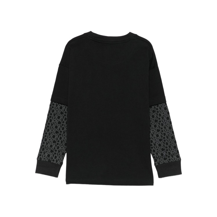 JOHN RICHMOND T-shirt nera a maniche lunghe bambini