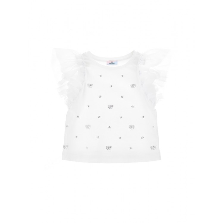 CHIARA FERRAGNI T-shirt bianca bambina