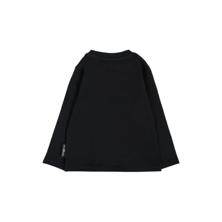 JOHN RICHMOND T-shirt nera a maniche lunghe con logo neonati