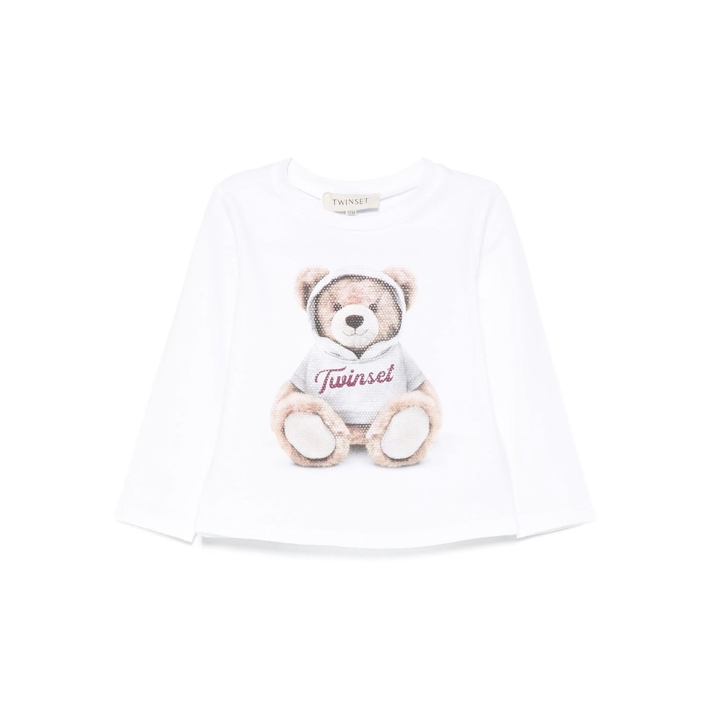 TWIN-SET T-shirt bianca a...