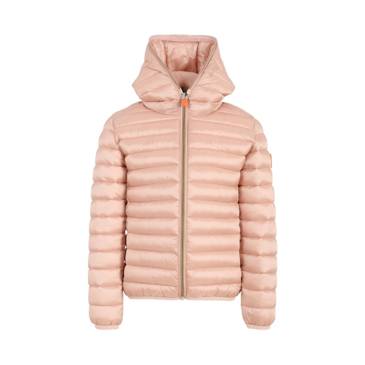 SAVE THE DUCK Piumino Iris rosa con cappuccio bambina