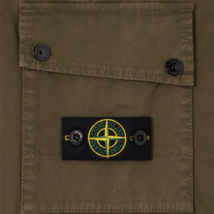 STONE ISLAND Pantaloni verde militare cargo bambino