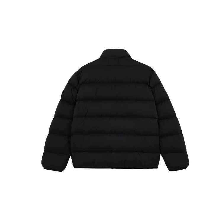 STONE ISLAND Piumino nero in vera piuma bambini