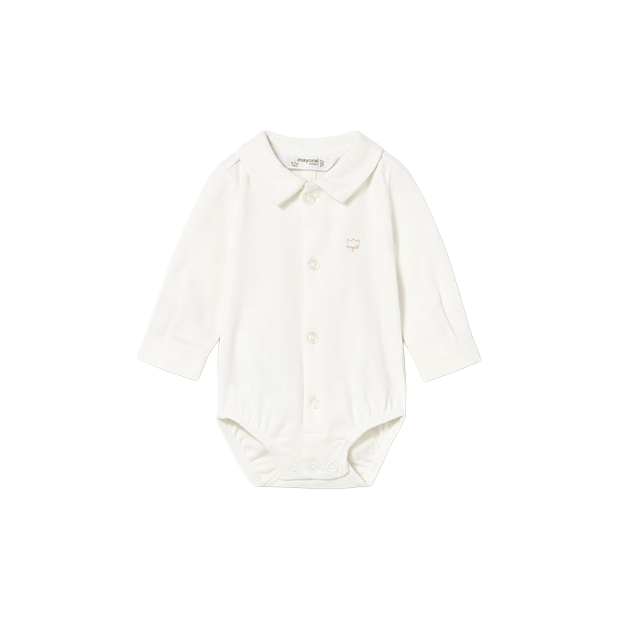 MAYORAL NEWBORN Body camicia bianco neonato