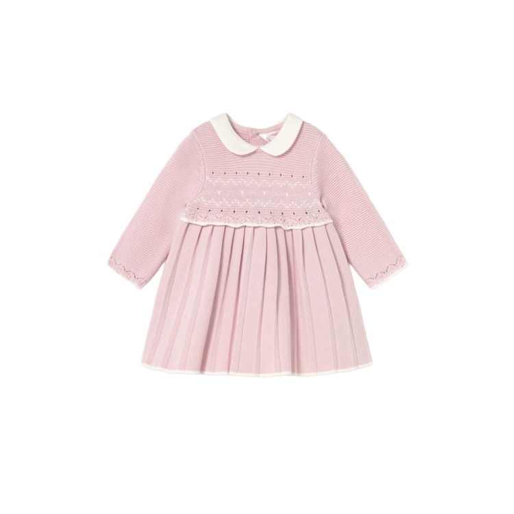 MAYORAL NEWBORN Vestito rosa in maglia neonata