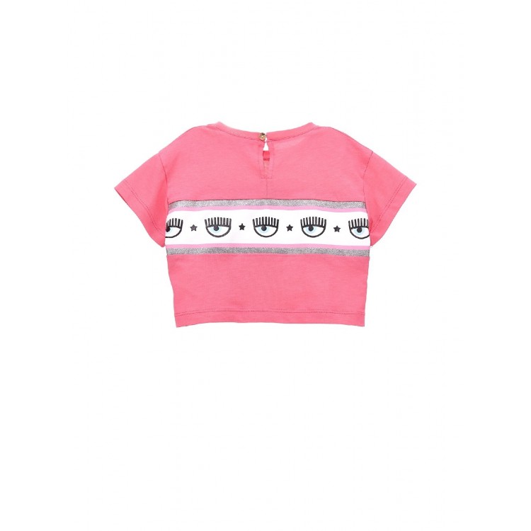 CHIARA FERRAGNI T-shirt rosa neonata