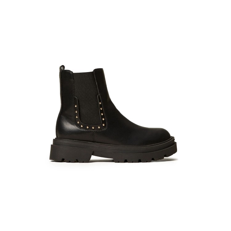 TWIN-SET Stivali neri Chelsea con borchie bambina