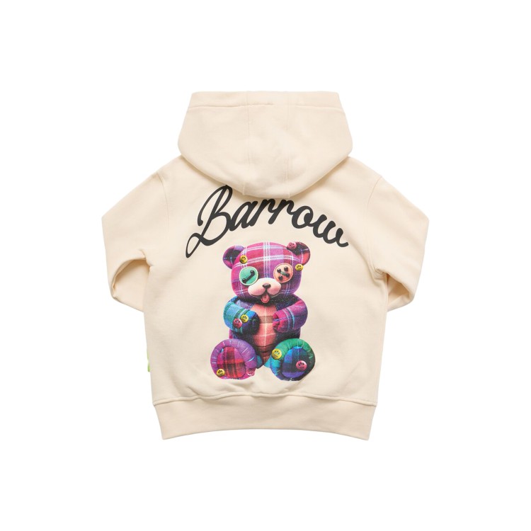 BARROW Felpa crema con cappuccio e perle bambina