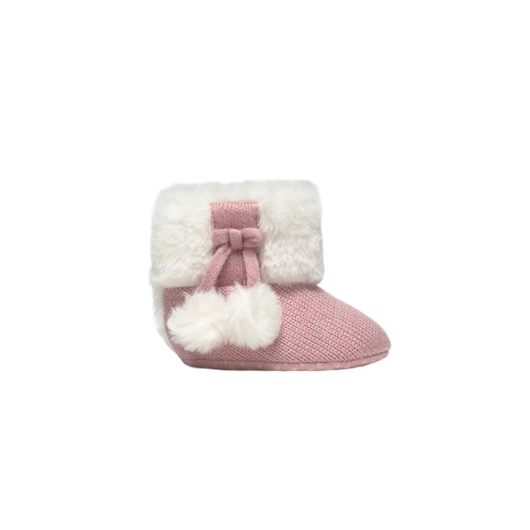 MAYORAL NEWBORN Stivaletti rosa in maglia neonata
