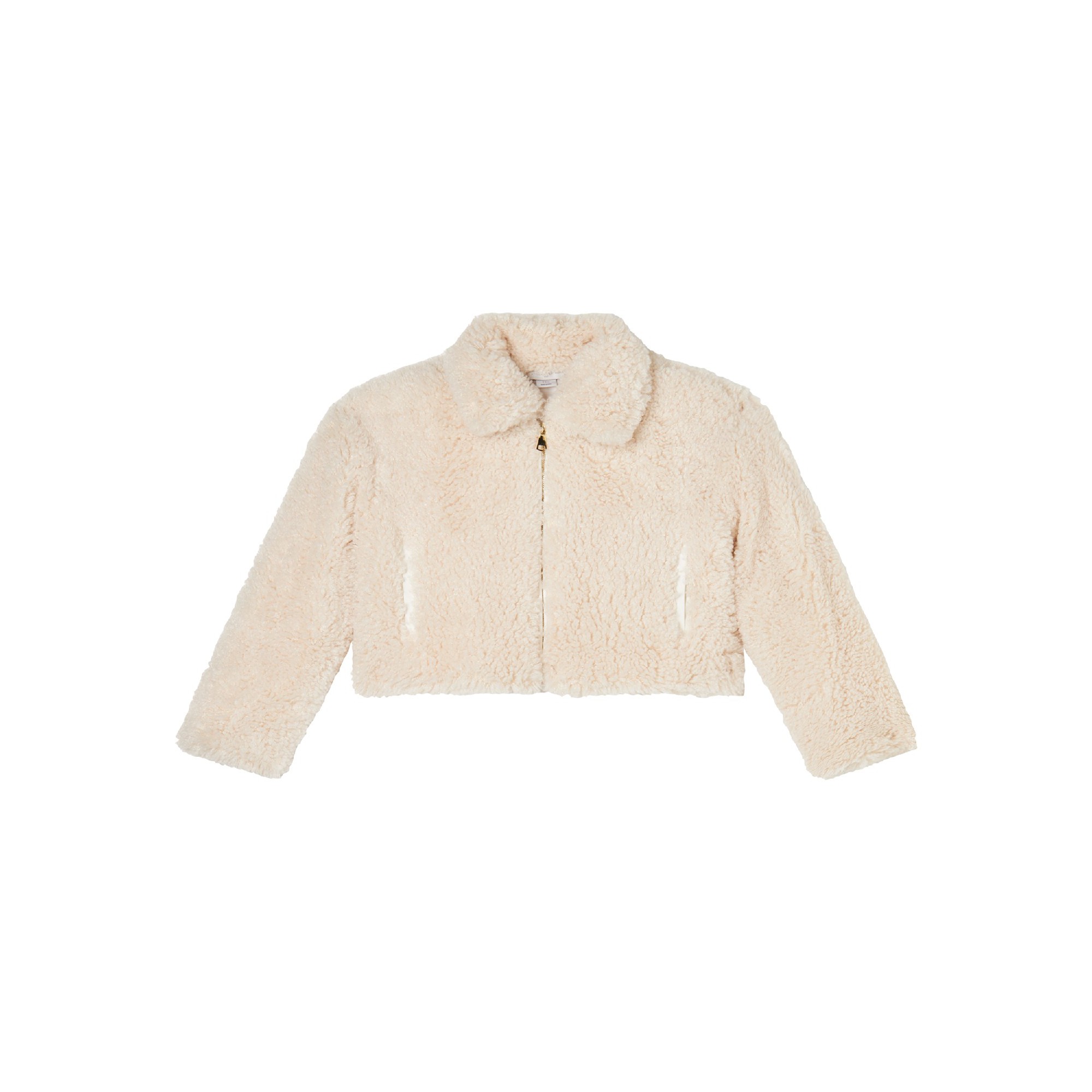 STELLA McCARTNEY Ecopelliccia panna avorio bambina