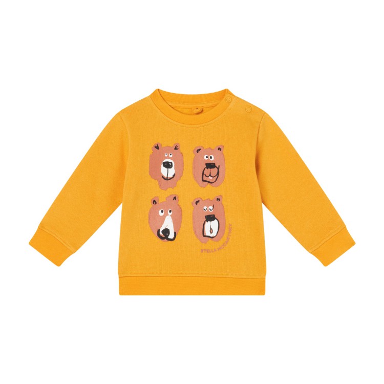 STELLA McCARTNEY Felpa gialla manica lunga per neonato