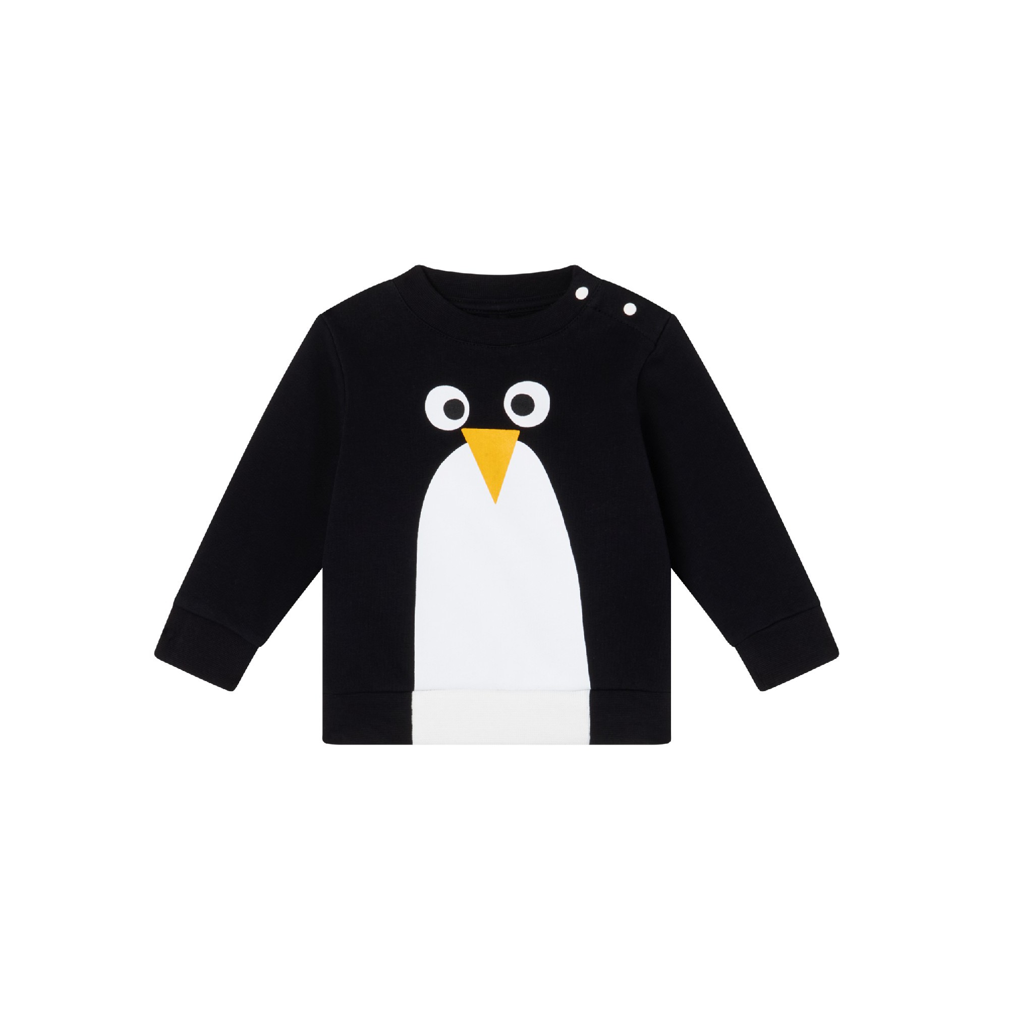 STELLA McCARTNEY Felpa nera manica lunga per neonato
