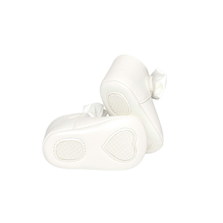 MAYORAL NEWBORN Ballerine bianche con fiocco neonata