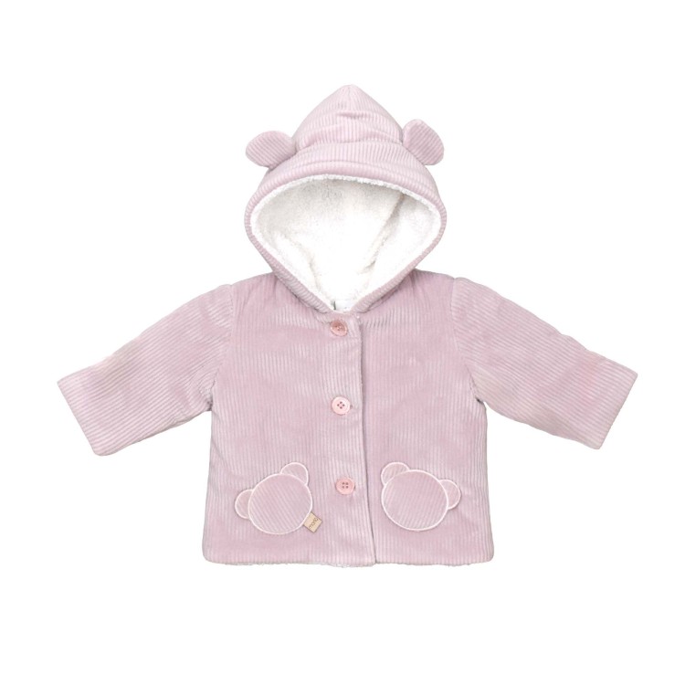MARLU' Cappottino rosa con cappuccio neonata