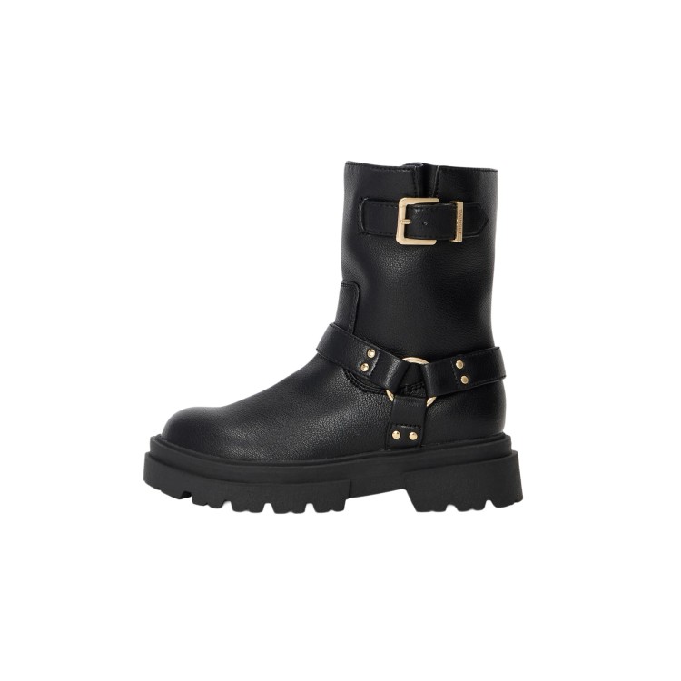 TWIN-SET Stivali neri biker con borchie bambina