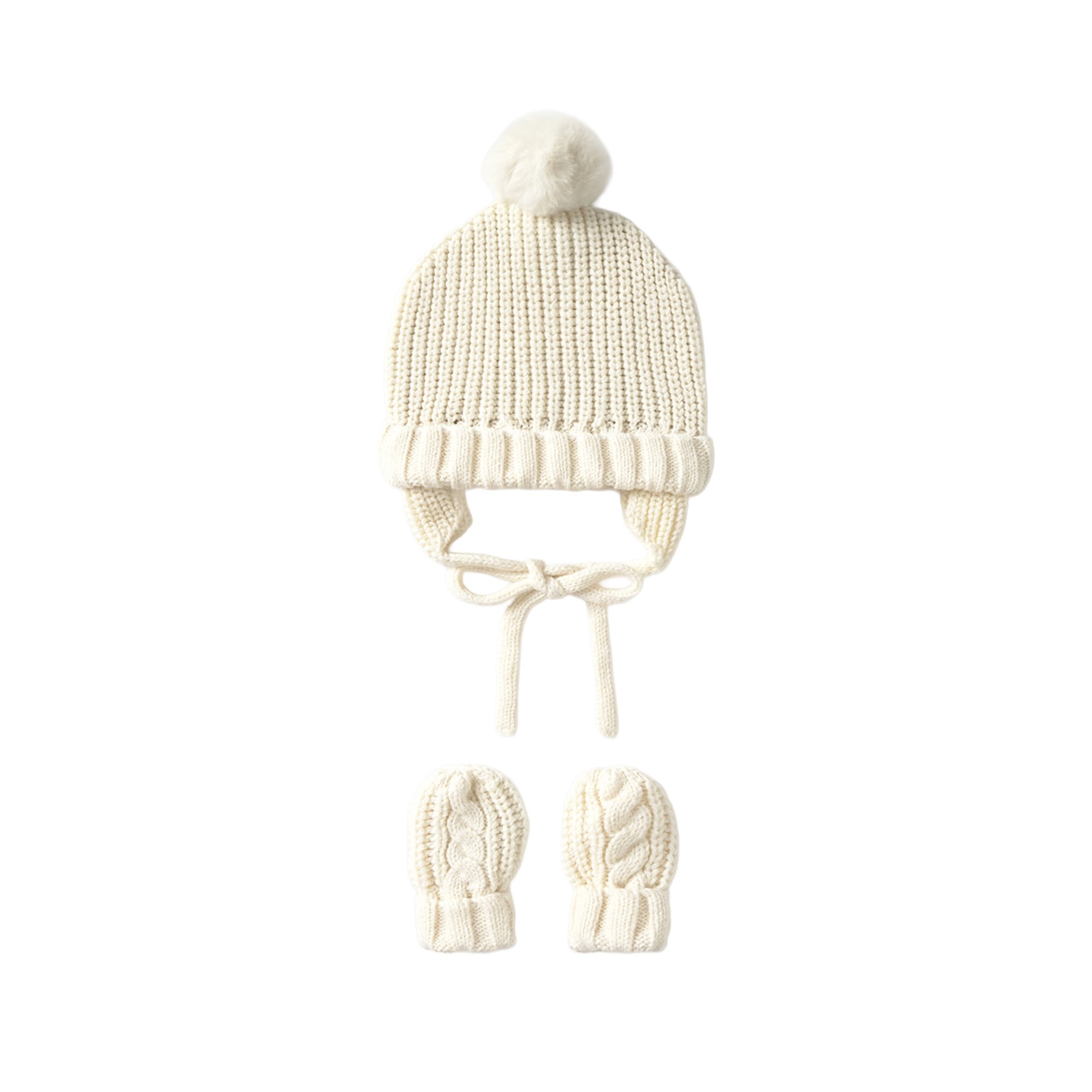 MAYORAL NEWBORN Set panna cappello e manopole neonati