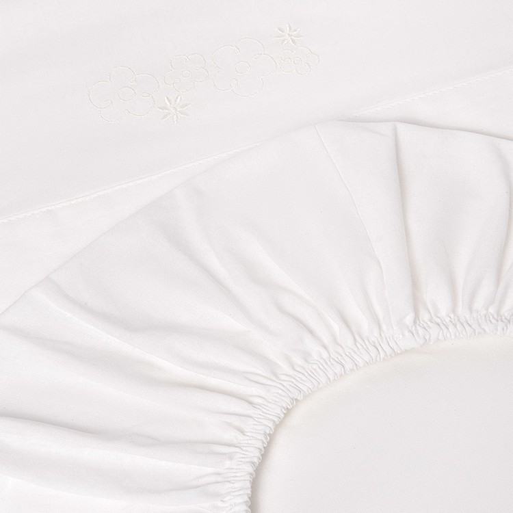 MAYORAL NEWBORN Set lenzuolo culla con ricami bianchi neonati